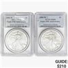 Image 1 : [2] 2006-W Silver Eagle PCGS MS69 20th ANNIV.