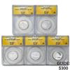 Image 1 : [5] 1999-2010 US State Commem Quarters ANACS PF69