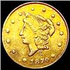 1870 Round California Gold Half Dollar LIGHTLY CIRCULATED