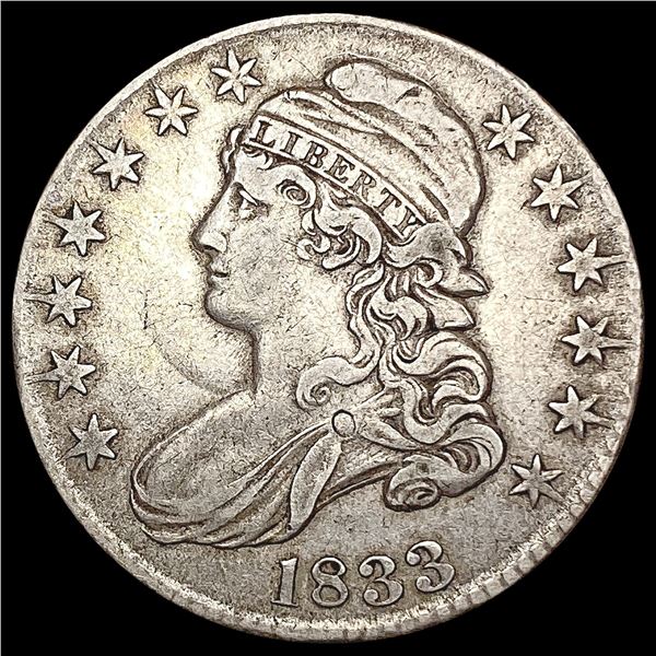 1833 Capped Bust Half Dollar LIGHTLY CIRCULATED