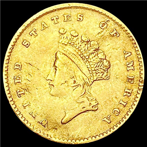 1854 Rare Gold Dollar NEARLY UNCIRCULATED