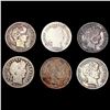 [6] BarbeDimes [1895-S, 1897, 1898, 1899, 1899-O, 1902] NICELY CIRCULATED