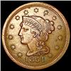 Image 1 : 1851 Braided Hair Large Cent CLOSELY UNCIRCULATED