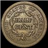 Image 2 : 1849 Braided Hair Half Cent CLOSELY UNCIRCULATED