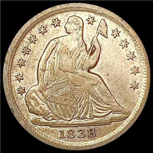 1838 Seated Liberty Half Dime CLOSELY UNCIRCULATED