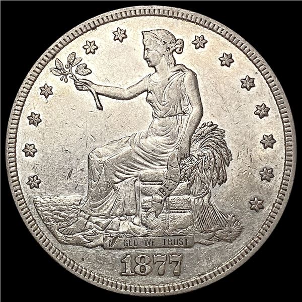 1877 Silver Trade Dollar NEARLY UNCIRCULATED