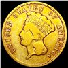 1874 $3 Gold Piece LIGHTLY CIRCULATED
