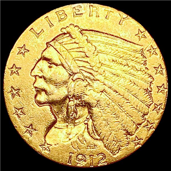 1912 $2.50 Gold Quarter Eagle CLOSELY UNCIRCULATED