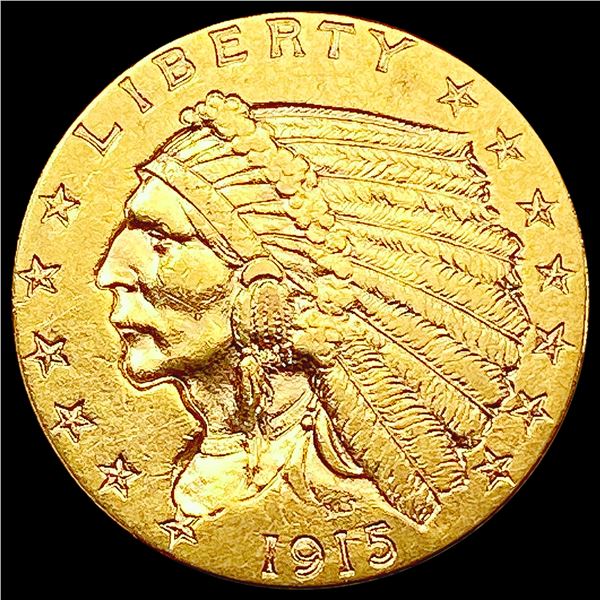 1915 $2.50 Gold Quarter Eagle CLOSELY UNCIRCULATED