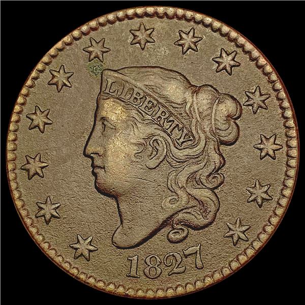 1827 Coronet Head Large Cent CLOSELY UNCIRCULATED