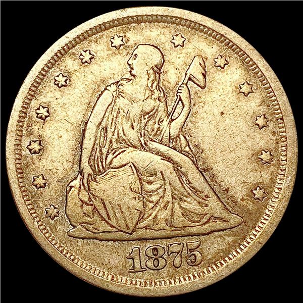 1875-S Twenty Cent Piece LIGHTLY CIRCULATED