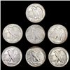 Image 2 : 1941-1946 Walking Liberty Half Dollar Set [7 Coins] GEM BU