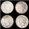 Image 1 : 1922-1935 US Silver Peace dollar Collection [4 Coins] HIGH GRADE