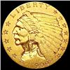 Image 1 : 1909 $2.50 Gold Quarter Eagle CLOSELY UNCIRCULATED