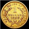 Image 2 : 1853 Rare Gold Dollar LIGHTLY CIRCULATED