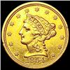 Image 1 : 1854 $2.50 Gold Quarter Eagle CLOSELY UNCIRCULATED