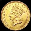 1862 Rare Gold Dollar CHOICE AU