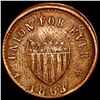 Image 2 : 1863 F Seigel Union For Ever Civil War Token LIGHTLY CIRCULATED
