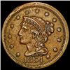 Image 1 : 1854 Braided Hair Large Cent CLOSELY UNCIRCULATED
