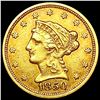 Image 1 : 1850 $2.50 Gold Quarter Eagle LIGHTLY CIRCULATED