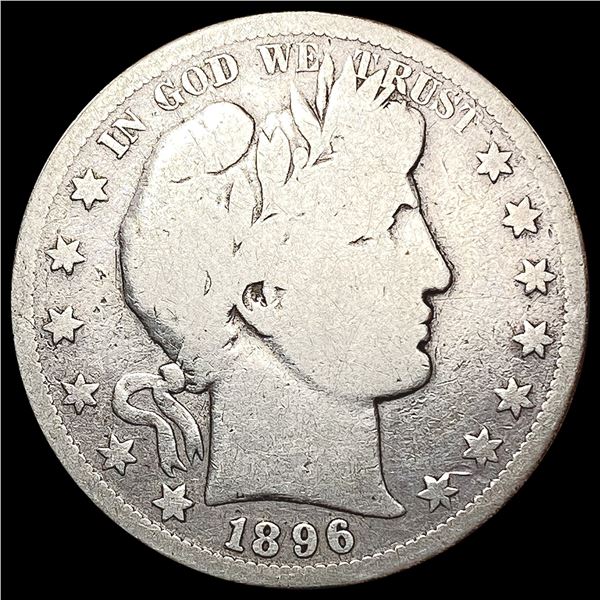 1896-S Barber Half Dollar NICELY CIRCULATED
