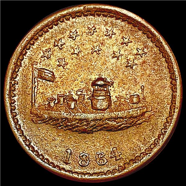 1864 Our Navy Civil War Token CLOSELY UNCIRCULATED