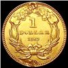 Image 2 : 1862 Rare Gold Dollar CLOSELY UNCIRCULATED