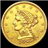 Image 1 : 1845 $2.50 Gold Quarter Eagle CLOSELY UNCIRCULATED