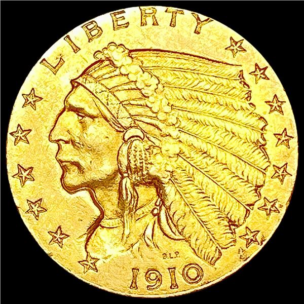 1910 $2.50 Gold Quarter Eagle CLOSELY UNCIRCULATED
