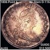 Image 1 : 1806 Point 6 W/ Stem O-116 Draped Bust Half Dollar HIGH GRADE