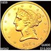 Image 1 : 1859 $5 Gold Half Eagle UNCIRCULATED