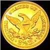 Image 2 : 1850-C $2.50 Gold Quarter Eagle CHOICE BU