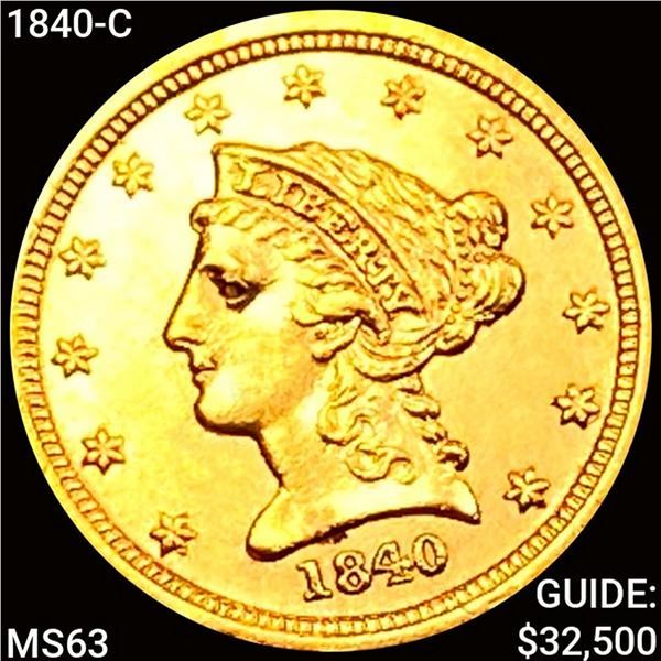 1840-C $2.50 Gold Quarter Eagle CHOICE BU