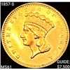 Image 1 : 1857-S Rare Gold Dollar UNCIRCULATED