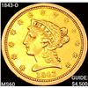 Image 1 : 1843-O $2.50 Gold Quarter Eagle UNCIRCULATED