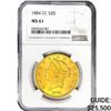 Image 1 : 1884-CC $20 Gold Double Eagle NGC MS61