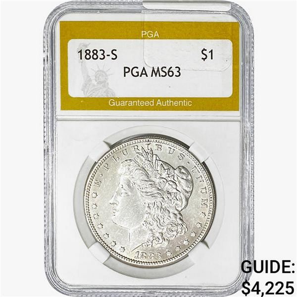 1883-S Morgan Silver Dollar PGA MS63