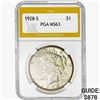 Image 1 : 1928-S Silver Peace Dollar PGA MS63