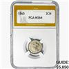 Image 1 : 1865 Silver Three Cent PGA MS64