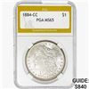 Image 1 : 1884-CC Morgan Silver Dollar PGA MS65