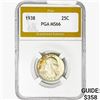 Image 1 : 1938 Washington Silver Quarter PGA MS66