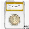 Image 1 : 1918 Walking Liberty Half Dollar PGA MS63+