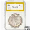 1901 Morgan Silver Dollar PGA AU58