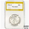 1936-D Walking Liberty Half Dollar PGA MS65