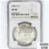 1889-S Morgan Silver Dollar NGC AU58