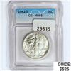1942-S Walking Liberty Half Dollar ICG MS65
