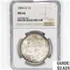 Image 1 : 1884-CC Morgan Silver Dollar NGC MS66