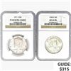 Image 1 : 1948&1971 [2] Silver Half Dollars NGC MS/PF