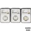 Image 1 : 1948&1958 [3] Washington Silver Quarter NGC MS66