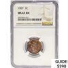 Image 1 : 1907 Indian Head Cent NGC MS65 BN